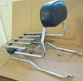 Honda 750 luggage rack with back rest